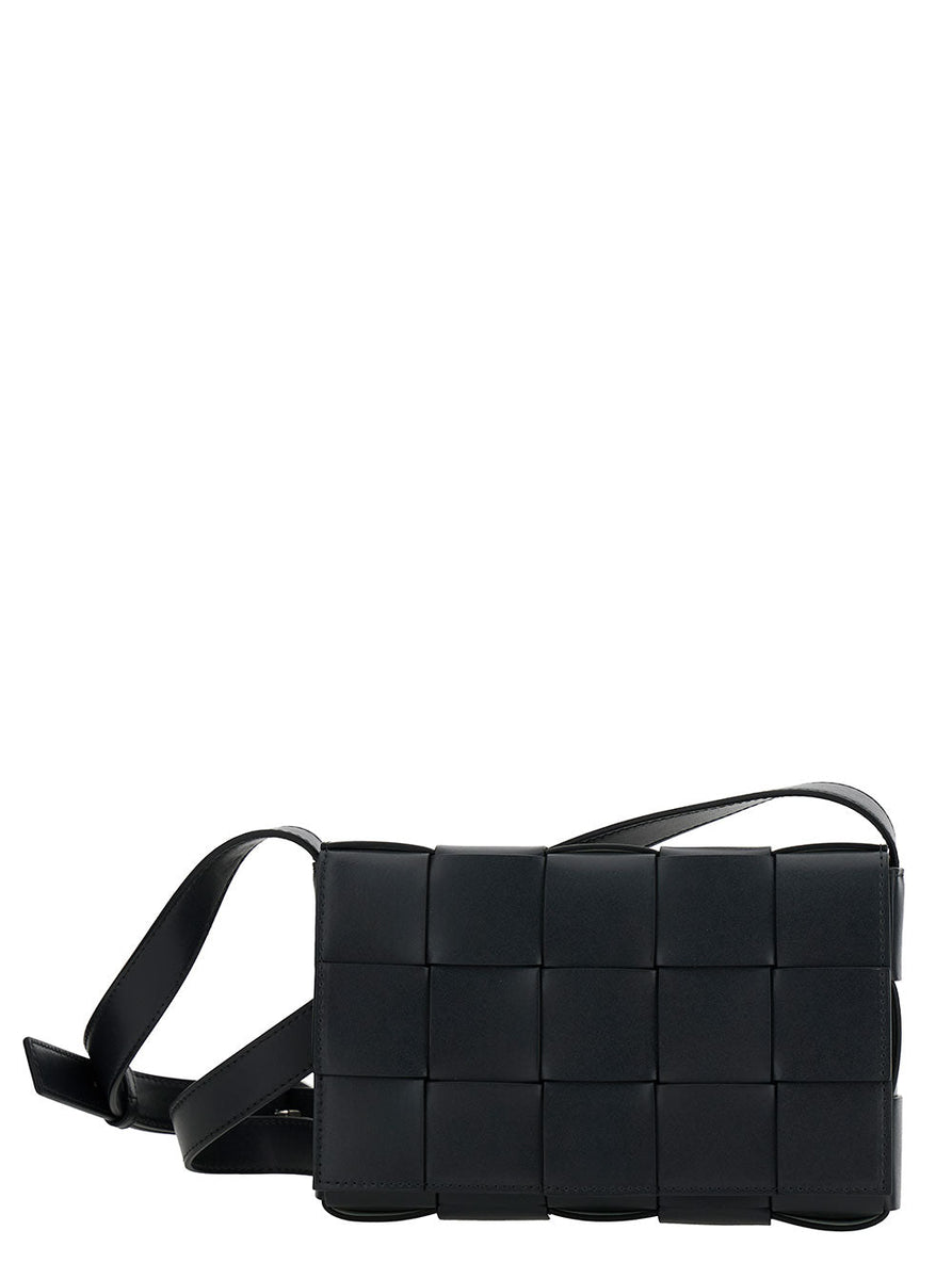 Bottega Veneta Bags? Bottega Veneta Men 'Casette' Black Medium Cross Body Bag In Leather Man Premium Designer Shoulder Bag