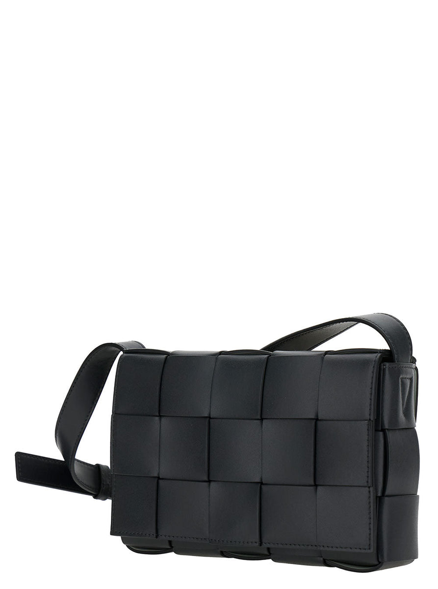 Bottega Veneta Bags? Bottega Veneta Men 'Casette' Black Medium Cross Body Bag In Leather Man Elegant Everyday Designer Handbag