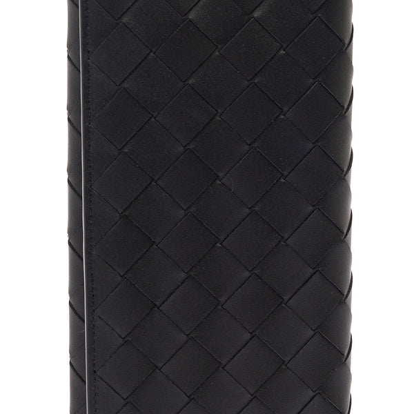 Bottega Veneta Accessories? Bottega Veneta Men Black Card-Holder With Intreccio Motif In Leather Man Premium Everyday Designer Accessory