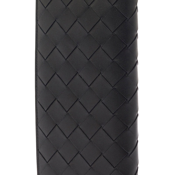 Bottega Veneta Accessories? Bottega Veneta Men Black Card-Holder With Intreccio Motif In Leather Man Premium Everyday Designer Accessory