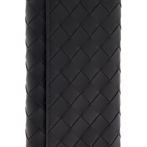 Bottega Veneta Accessories? Bottega Veneta Men Black Card-Holder With Intreccio Motif In Leather Man Premium Everyday Designer Accessory