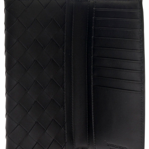 Bottega Veneta Accessories? Bottega Veneta Men Black Card-Holder With Intreccio Motif In Leather Man Premium Everyday Designer Accessory
