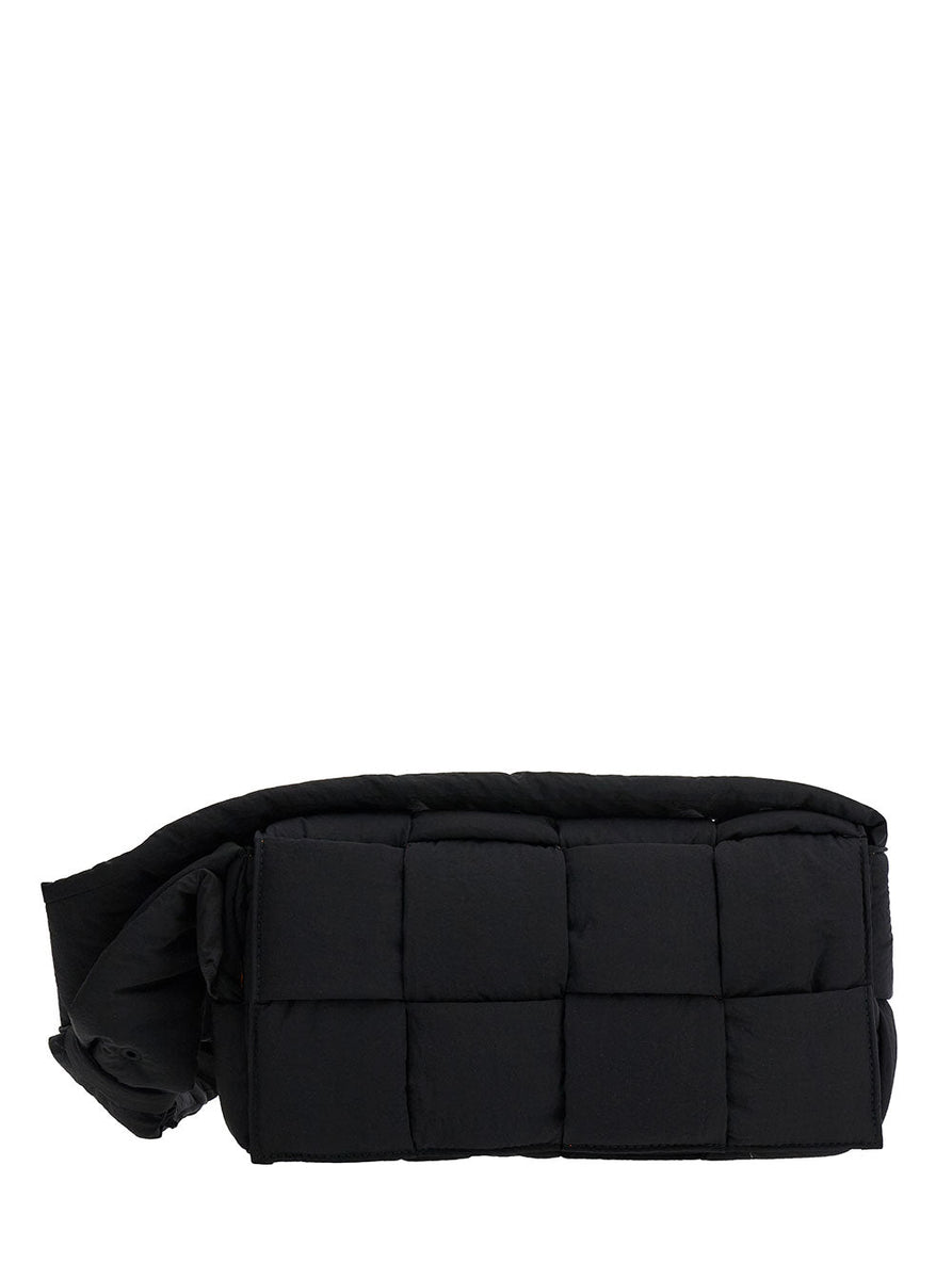 Bottega Veneta Bags? Bottega Veneta Men 'Padded Tech Cassette' Black Cross Body Bag In Techno Fabric Man Premium Designer Shoulder Bag