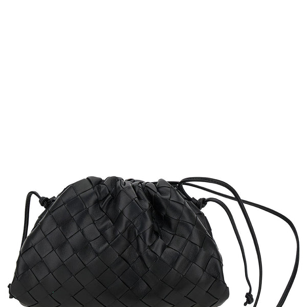 Close-up of Bottega Veneta cross body bags hardware and fine stitching