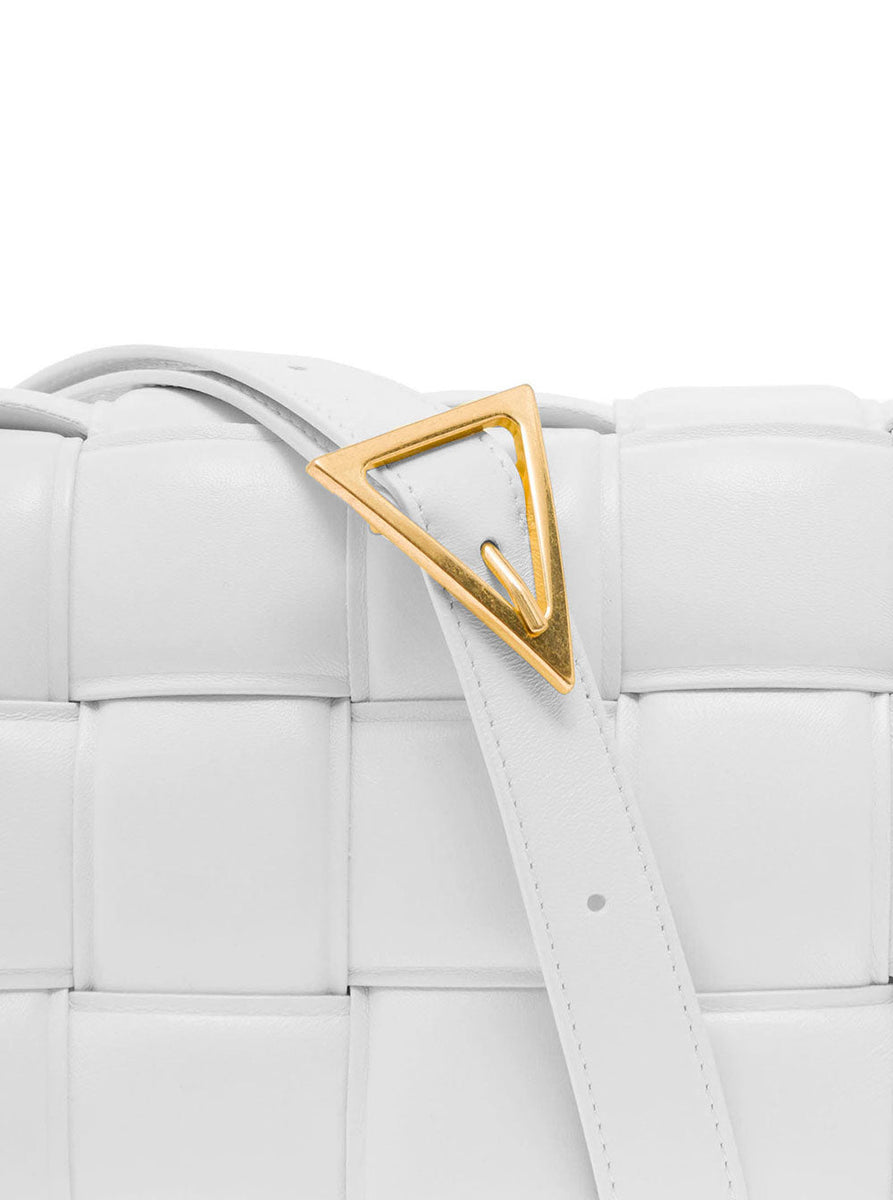 Bottega Veneta Bags? Bottega Veneta Women Bottega Veneta Woman Padded Cassette White Leather Crossbody Bag Luxury Designer Leather Handbag