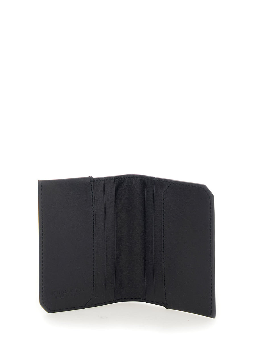 Bottega Veneta Wallets? Bottega Veneta Men Blue Card Holder With Intrecciato Motif In Leather Man Elegant Everyday Leather Wallet