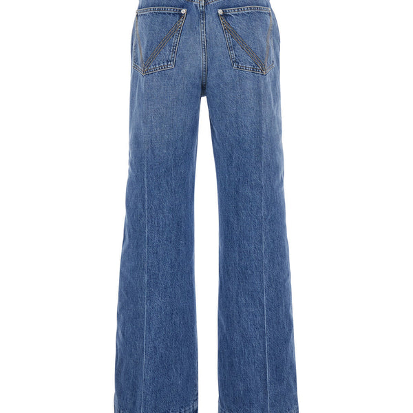 Bottega Veneta Jeans? Bottega Veneta Women 'Vintage Indigo' Blue Jeans With Turn-Up Hem In Cotton Blend Woman Classic Everyday Designer Jeans