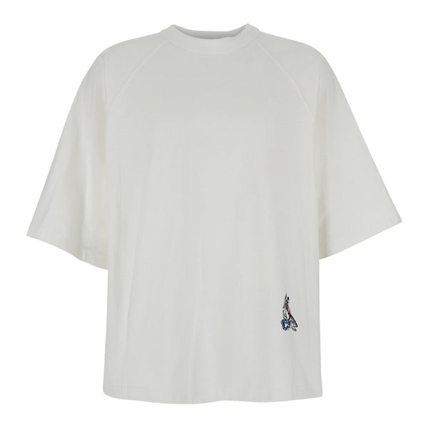 Bottega Veneta T-Shirts? Bottega Veneta Men White T-Shirt With Applied Patch On The Front In Cotton Man Casual Everyday Designer Tee