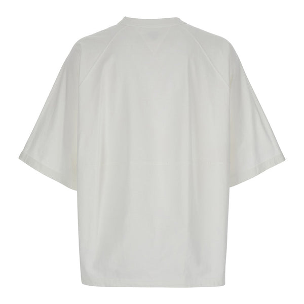 Bottega Veneta T-Shirts? Bottega Veneta Men White T-Shirt With Applied Patch On The Front In Cotton Man Casual Everyday Designer Tee