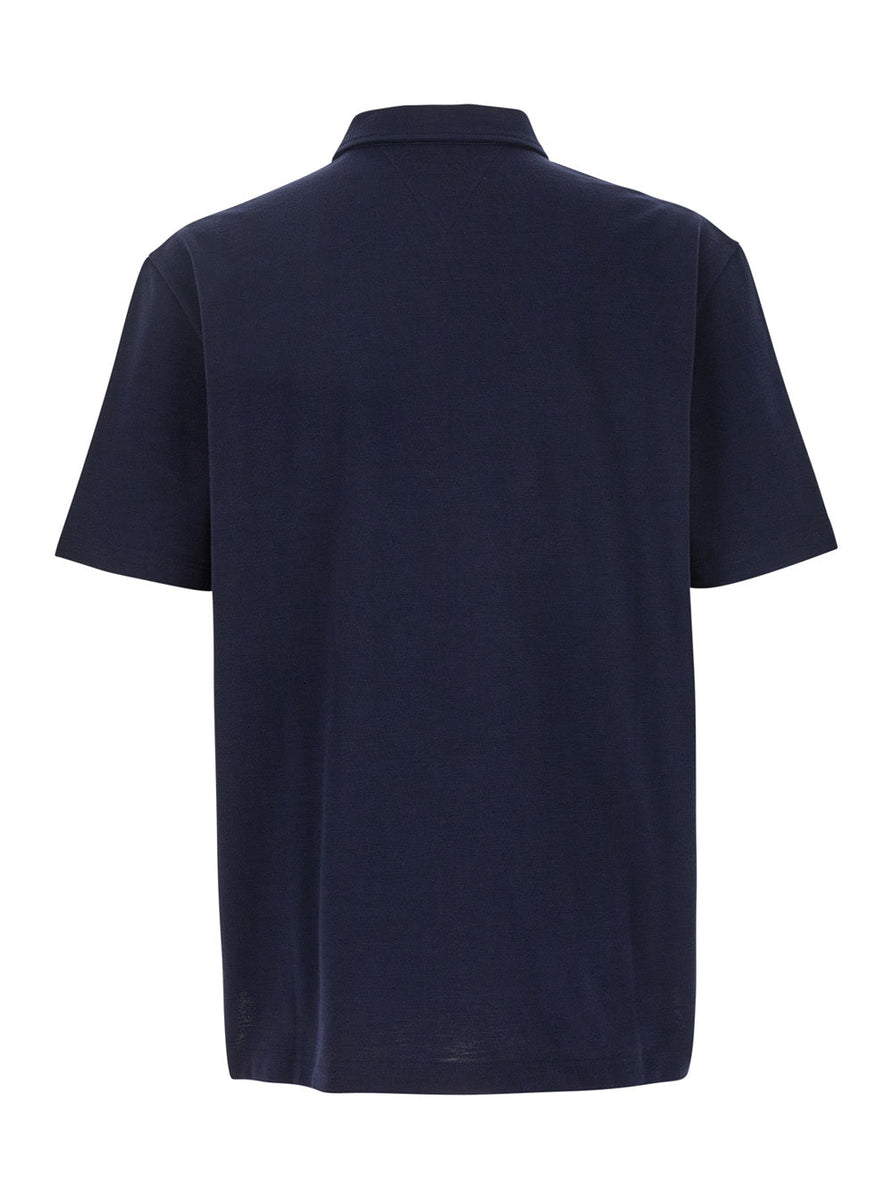 Bottega Veneta Polo Shirts? Bottega Veneta Men Blue Polo With Classic Collar And Embroidered Logo On The Front In Tone On Tone Cotton Man Premium Everyday Polo Shirt