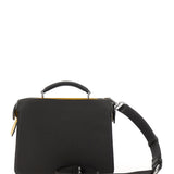 Close-up of Fendi totes hardware and fine stitching