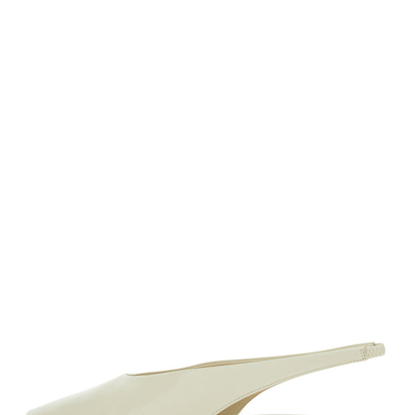 Bottega Veneta Shoes Bottega Veneta Women 'Sofia' White Slingback Ballerinas With Elastic Back In Leather Woman Luxury Lifestyle Designer Footwear