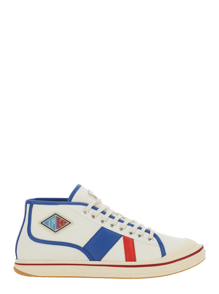 Bottega Veneta Shoes - Bottega Veneta Men 'Eliot' Multicolor Sneakers With Logo Label On The Side And Leather Inserts In Cotton And Leather Blend Man Premium Designer Casual Shoes