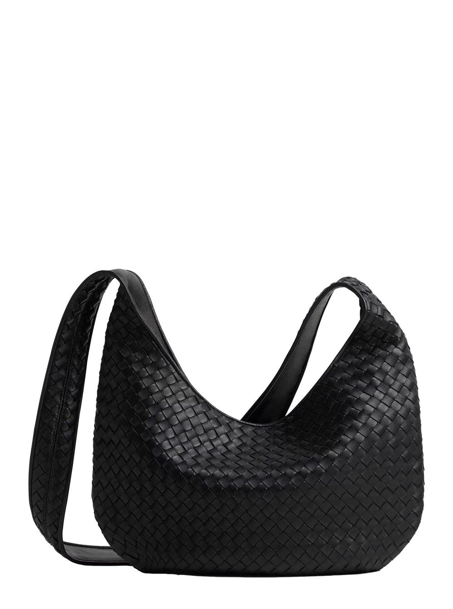 Bottega Veneta Bags? Bottega Veneta Men Black Crossbody Bag With Top Zip Closure And Intrecciato Motif In Leather Woman Luxury Designer Leather Handbag