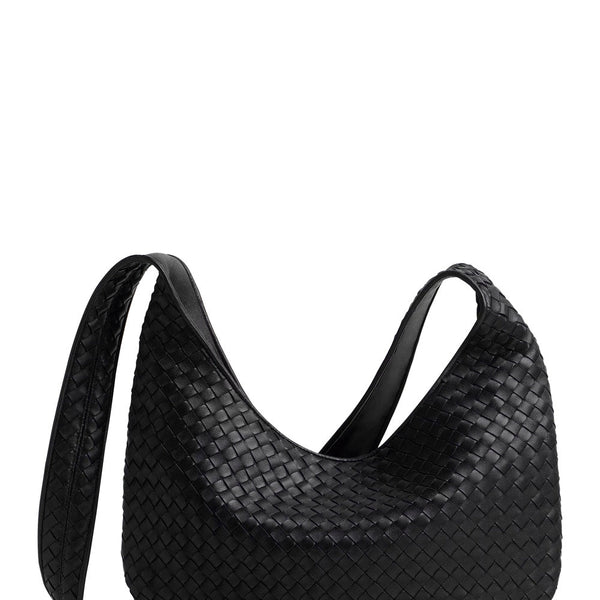 Bottega Veneta Bags? Bottega Veneta Men Black Crossbody Bag With Top Zip Closure And Intrecciato Motif In Leather Woman Luxury Designer Leather Handbag