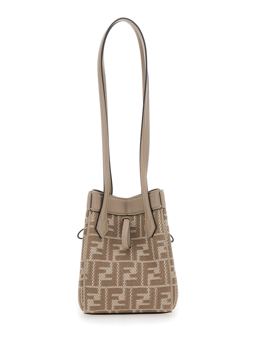 Close-up of Fendi cross body bags hardware and fine stitching