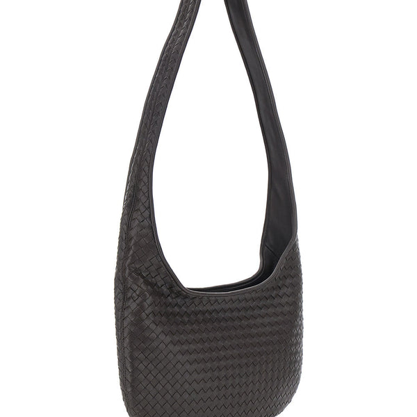 Bottega Veneta Bags? Bottega Veneta Men Brown Crossbody Bag With Top Zip Closure And Intrecciato Motif In Leather Man Luxury Designer Leather Handbag
