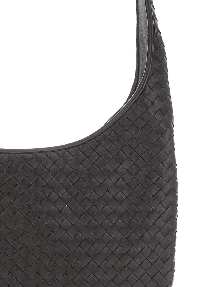 Bottega Veneta Bags? Bottega Veneta Men Brown Crossbody Bag With Top Zip Closure And Intrecciato Motif In Leather Man Luxury Designer Leather Handbag