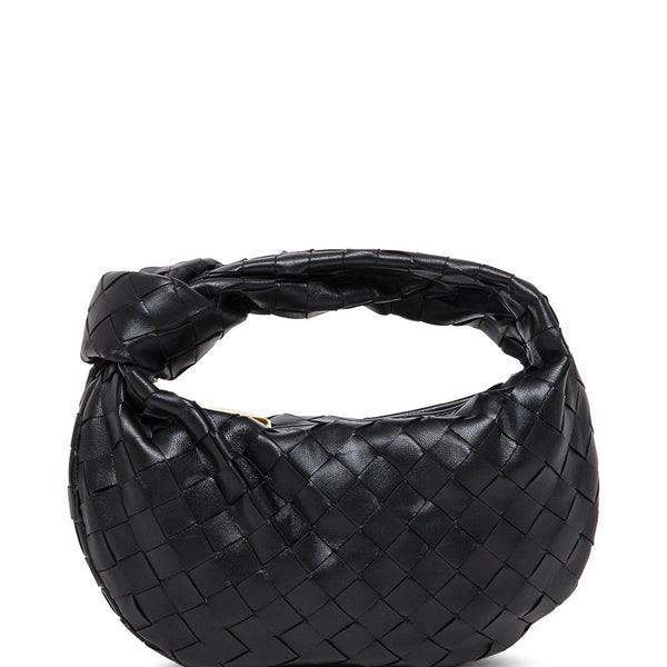 Bottega Veneta Bags? Bottega Veneta Women Black Intreccio Nappa Mini Jodie Handbag Luxury Designer Leather Handbag