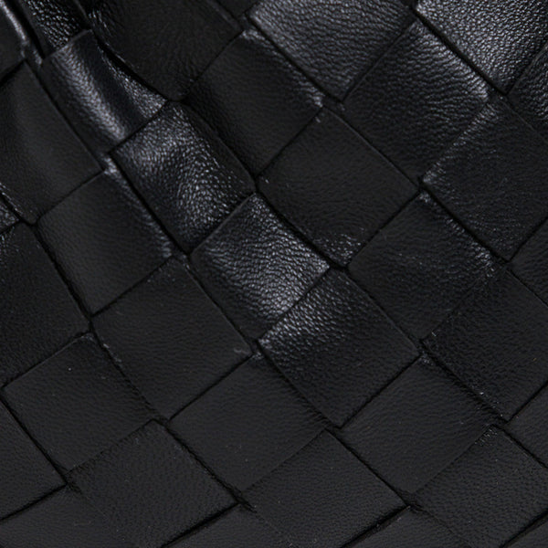 Bottega Veneta Bags? Bottega Veneta Women Black Intreccio Nappa Mini Jodie Handbag Luxury Designer Leather Handbag
