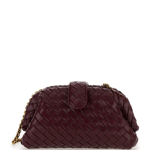Bottega Veneta Accessories? Bottega Veneta Women 'Teen Lauren 1980' Bordeaux Pochette With Chain In Leather Woman Premium Everyday Designer Accessory