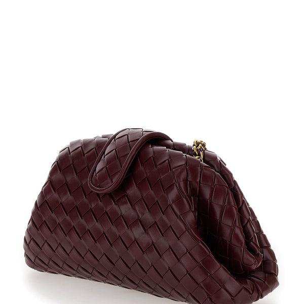Bottega Veneta Accessories? Bottega Veneta Women 'Teen Lauren 1980' Bordeaux Pochette With Chain In Leather Woman Premium Everyday Designer Accessory