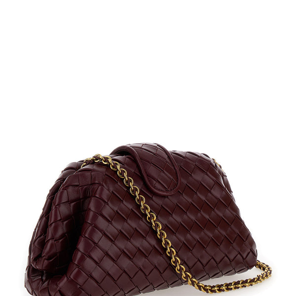 Bottega Veneta Accessories? Bottega Veneta Women 'Teen Lauren 1980' Bordeaux Pochette With Chain In Leather Woman Premium Everyday Designer Accessory