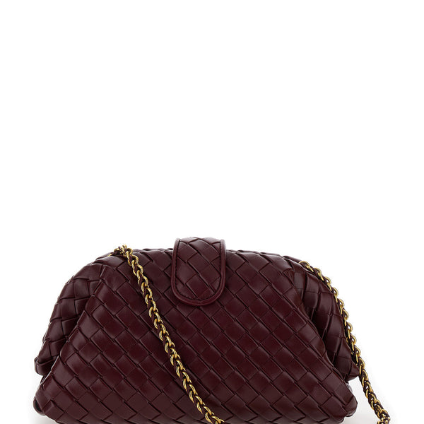 Bottega Veneta Accessories? Bottega Veneta Women 'Teen Lauren 1980' Bordeaux Pochette With Chain In Leather Woman Premium Everyday Designer Accessory