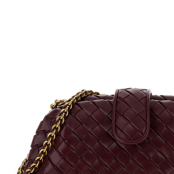 Bottega Veneta Accessories? Bottega Veneta Women 'Teen Lauren 1980' Bordeaux Pochette With Chain In Leather Woman Premium Everyday Designer Accessory