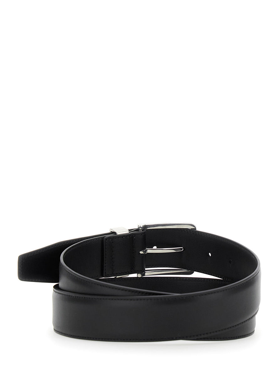 Bottega Veneta Belts? Bottega Veneta Men Black Belt With Intrecciato Detail On The Buckle In Leather Man Premium Leather Designer Belt