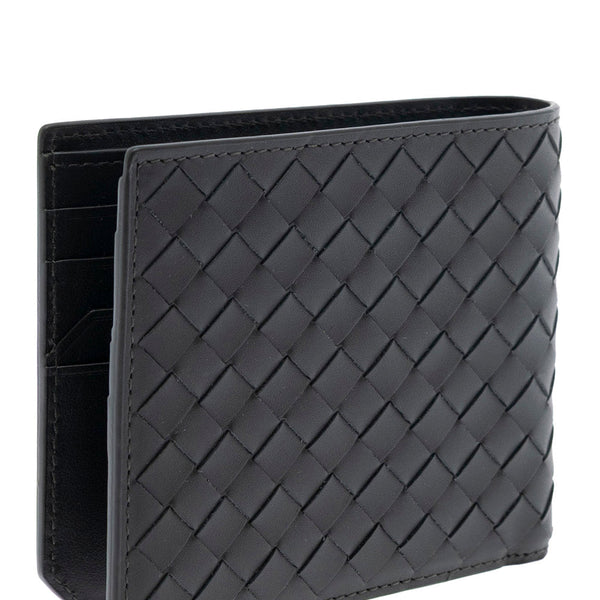 Bottega Veneta Wallets? Bottega Veneta Men Green Bi-Fold Wallet With Intrecciato Motif And Embossed Logo Lettering On The Inside In Leather Man Elegant Everyday Leather Wallet