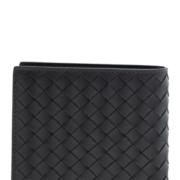 Bottega Veneta Wallets? Bottega Veneta Men Green Bi-Fold Wallet With Intrecciato Motif And Embossed Logo Lettering On The Inside In Leather Man Compact Luxury Card Wallet
