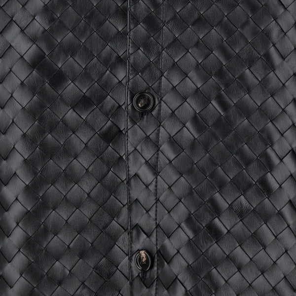 Bottega Veneta Jackets? Bottega Veneta Men Black Oversize Jacket In Braided Leather Man Stylish Everyday Designer Outerwear