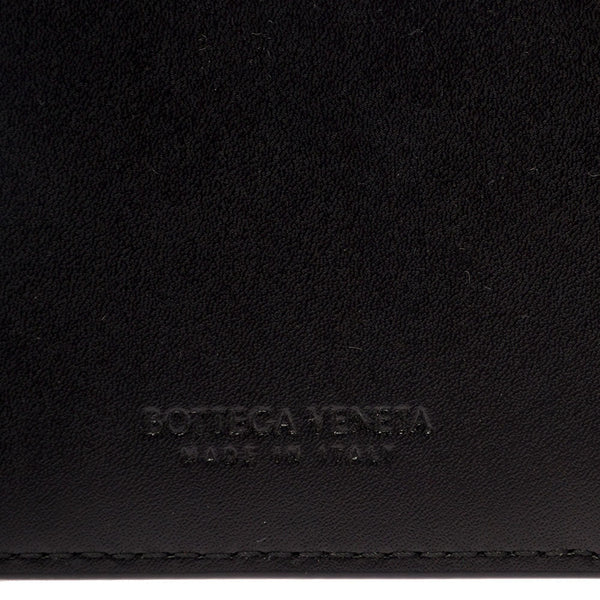 Bottega Veneta Accessories? Bottega Veneta Men 'Casette' Black Card-Holder With Embossed Logo And Intreccio Motif In Smooth Leather Man Luxury Designer Fashion Accessory