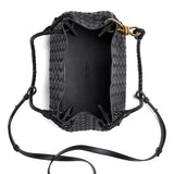 Close-up of Bottega Veneta cross body bags hardware and fine stitching