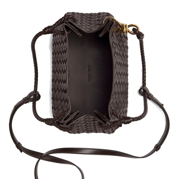Bottega Veneta Bags? Bottega Veneta Women 'Parachutte' Brown Shoulder Bag With Knot Detail And Intrecciato Motif In Leather Woman Elegant Everyday Designer Handbag
