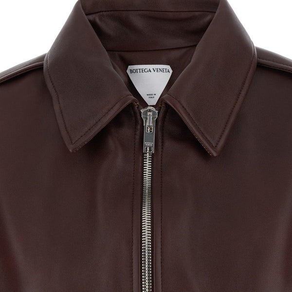 Bottega Veneta Jackets? Bottega Veneta Women Brown Shearling Coat With Removable Fur Collar And Front Zip Closure In Leather Woman Luxury Designer Outerwear Jacket