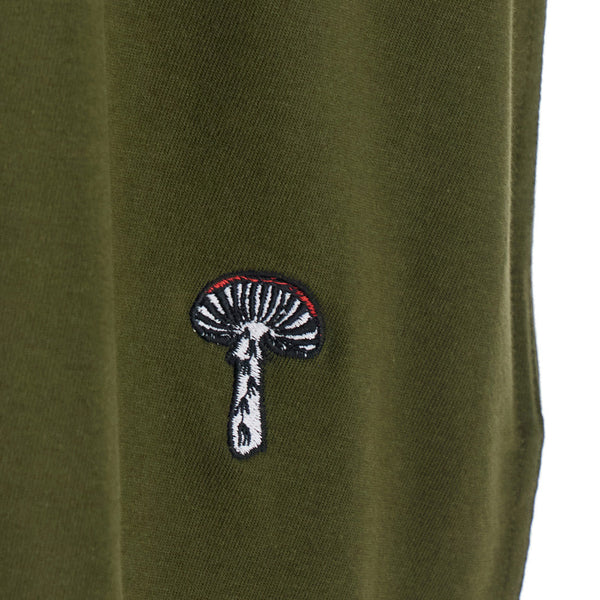 Bottega Veneta T-Shirts? Bottega Veneta Men Green Crewneck T-Shirt With Mushroom Embroidery On The Front In Cotton Man Casual Everyday Designer Tee