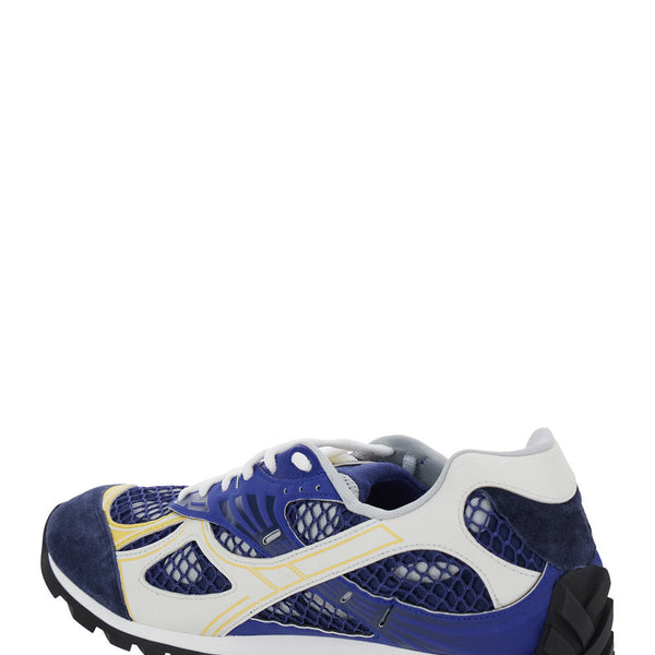 Bottega Veneta Shoes Bottega Veneta Men 'Orbit' Blue Sneakers With Logo Lettering Print In Lightweight Techno Mesh Man Comfortable Everyday Designer Shoes
