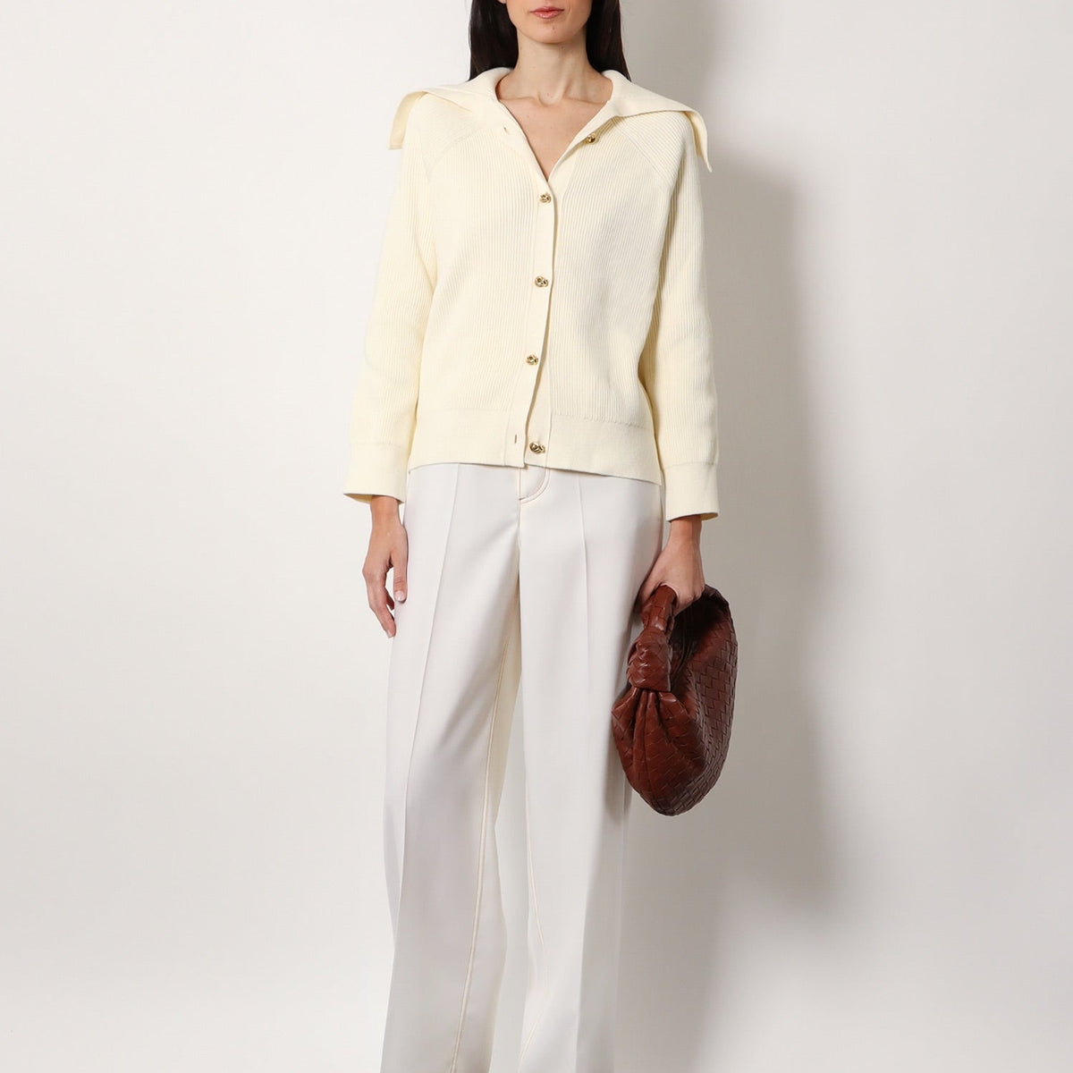 Bottega Veneta premium pants detail and craftsmanship close-up