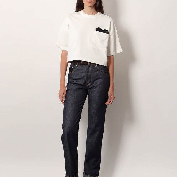 Bottega Veneta T-Shirts? Bottega Veneta Women Cotton T-Shirt With Intrecciato Leather Detail Premium Designer Cotton T-Shirt