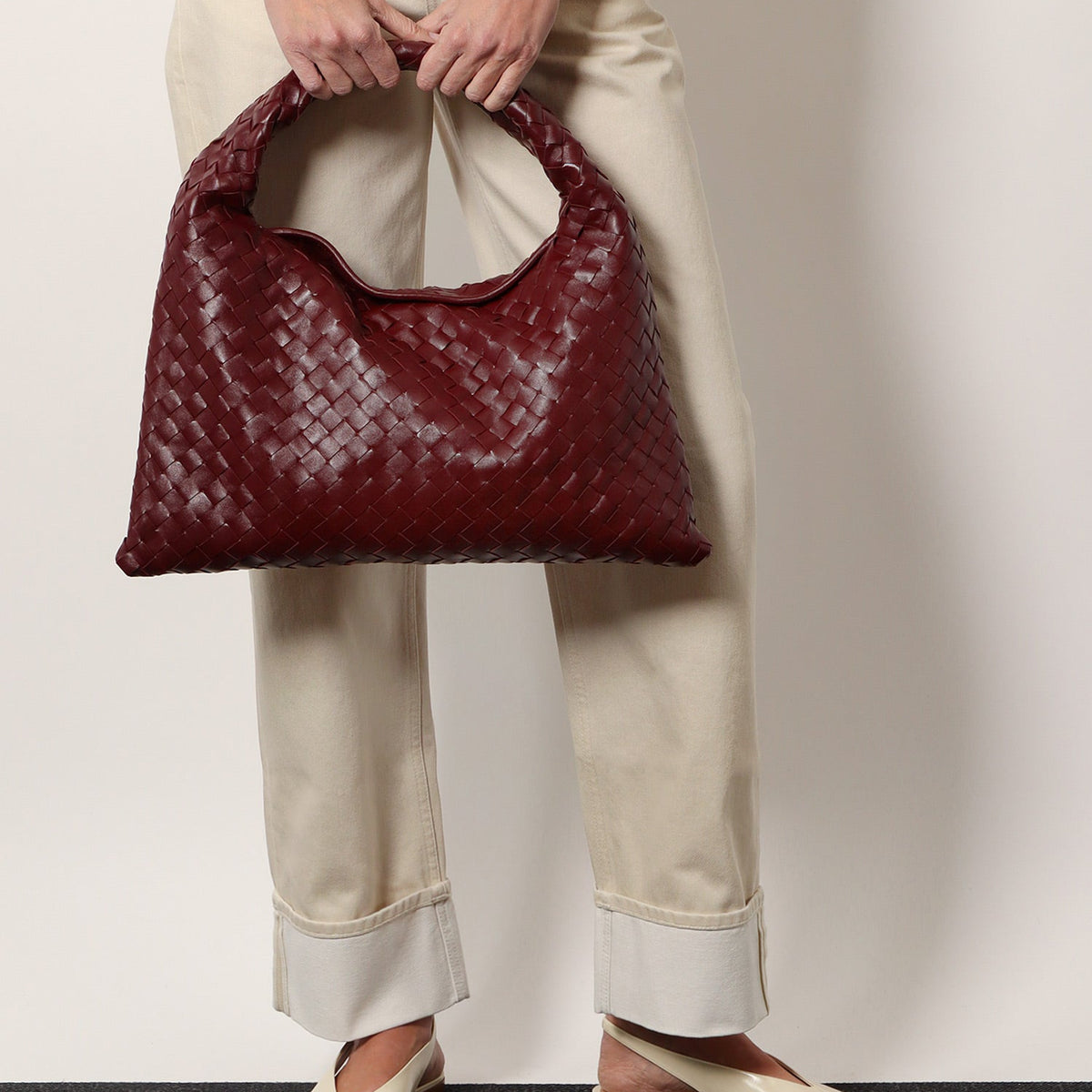 Bottega Veneta premium flats detail and craftsmanship close-up