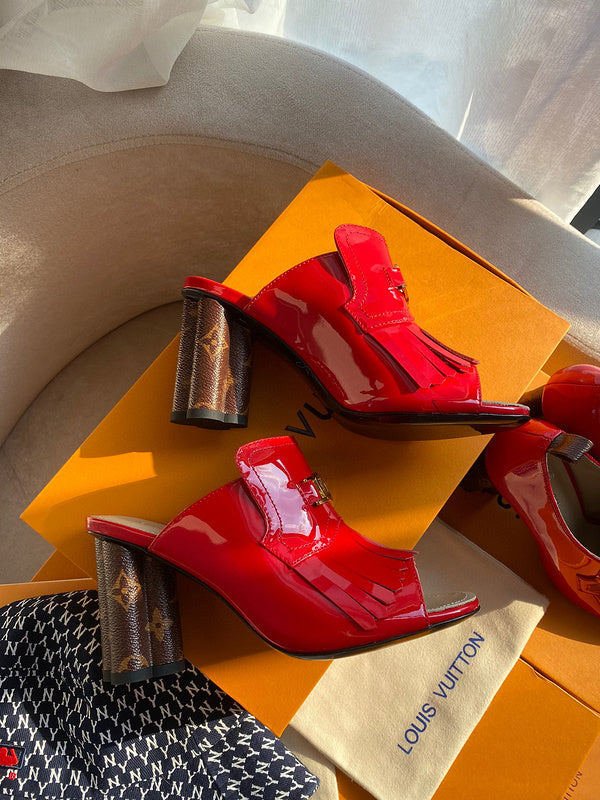 Louis Vuitton luxury shoes detail shot