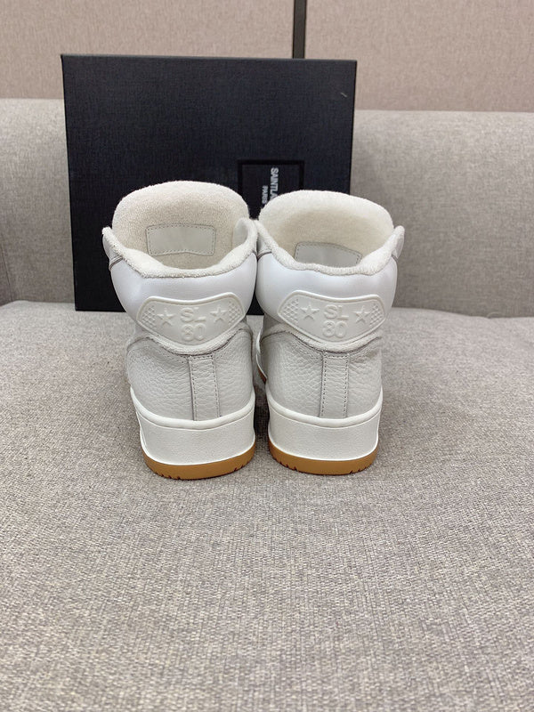 Close-up of Saint Laurent shoes craftsmanship