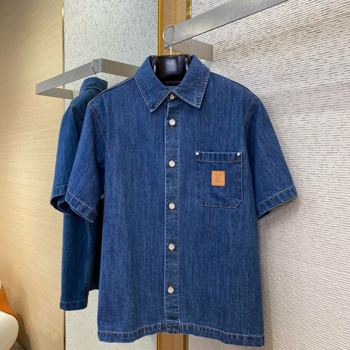 Louis Vuitton Tops- Louis Vuitton Lou Denim Shirt Elegant Everyday Designer Top