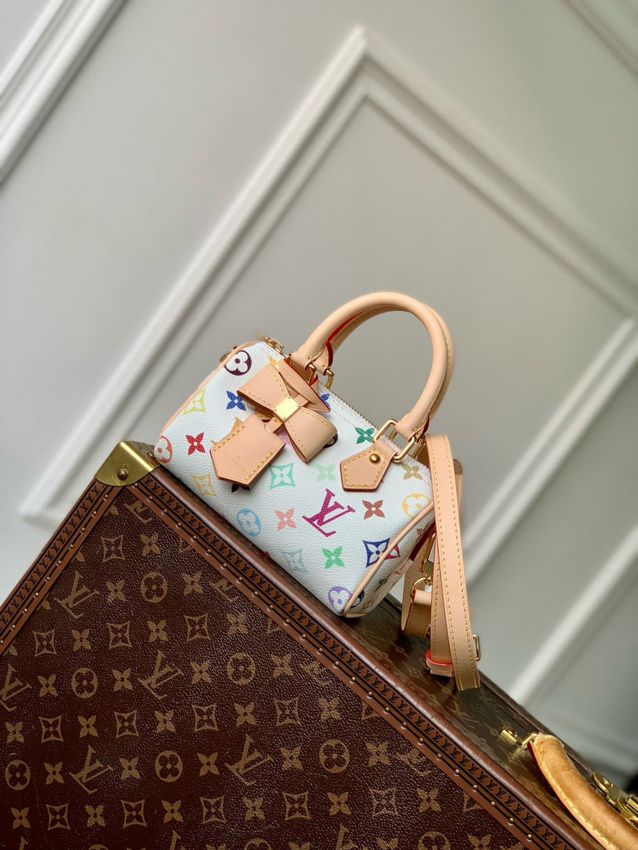 Louis Vuitton Bags- Louis Vuitton Lou x Murakami Nano Speedy Bag Luxury Designer Leather Handbag