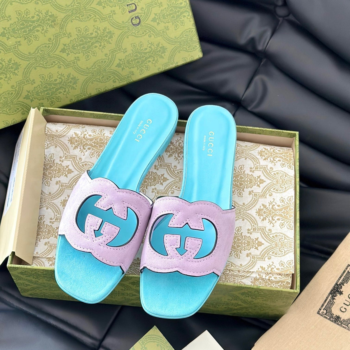 Gucci Shoes- Gucci Cut Out Sandals Premium Designer Casual Shoes