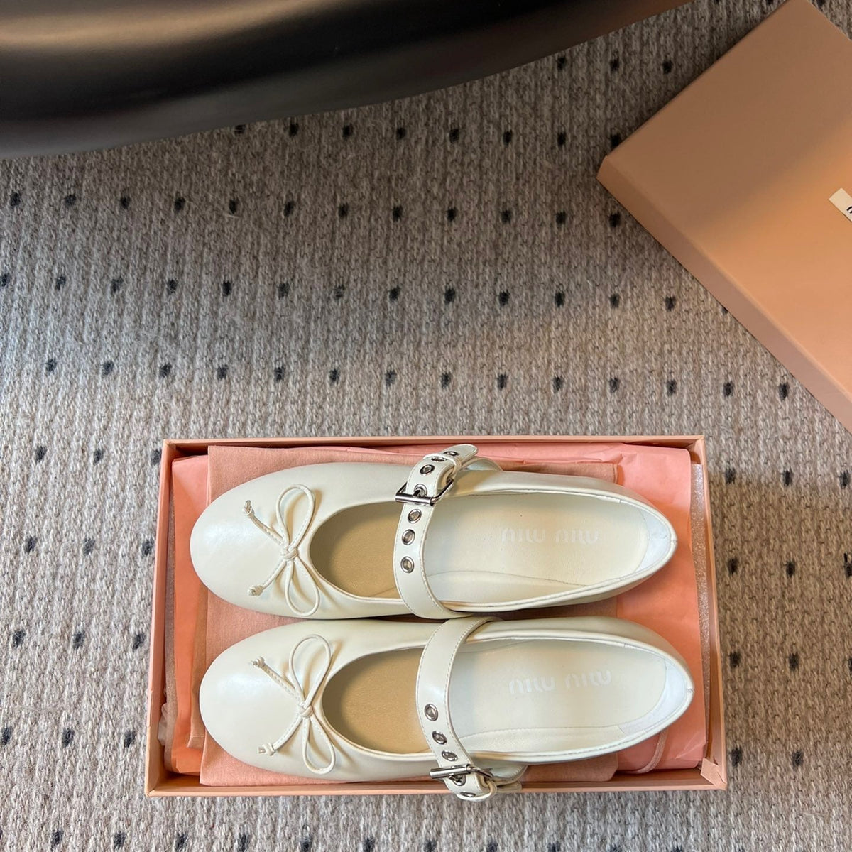 Shoes- Miu M Ballerina Flats Premium Designer Casual Shoes