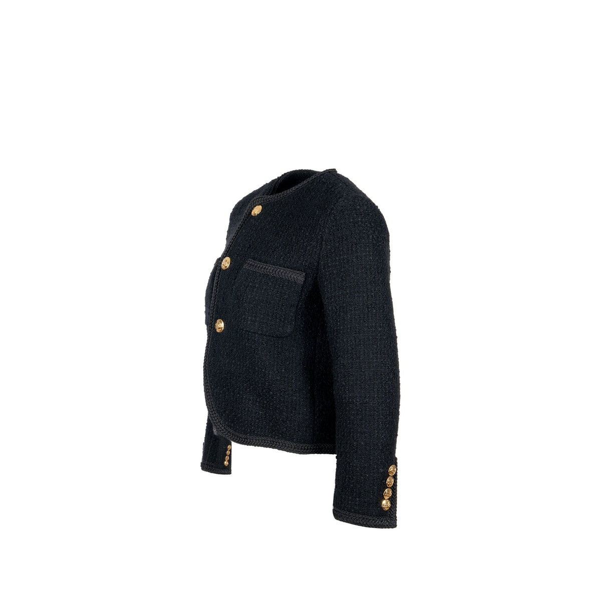 Celine Jackets? Celine Size 34 Chasseur Jacket Tweed Black Premium Casual Designer Jacket