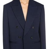 Close-up of Bottega Veneta jackets hardware and fine stitching